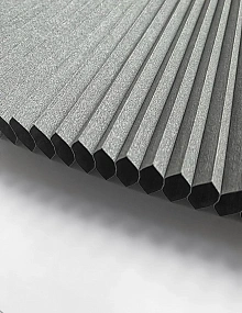 Безрамная автоматическая штора-гармошка